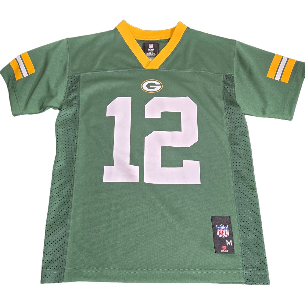 NFL Team Apparel Green Bay Packers Aaron Rodgers 12 Youth Jersey Medium 10/12